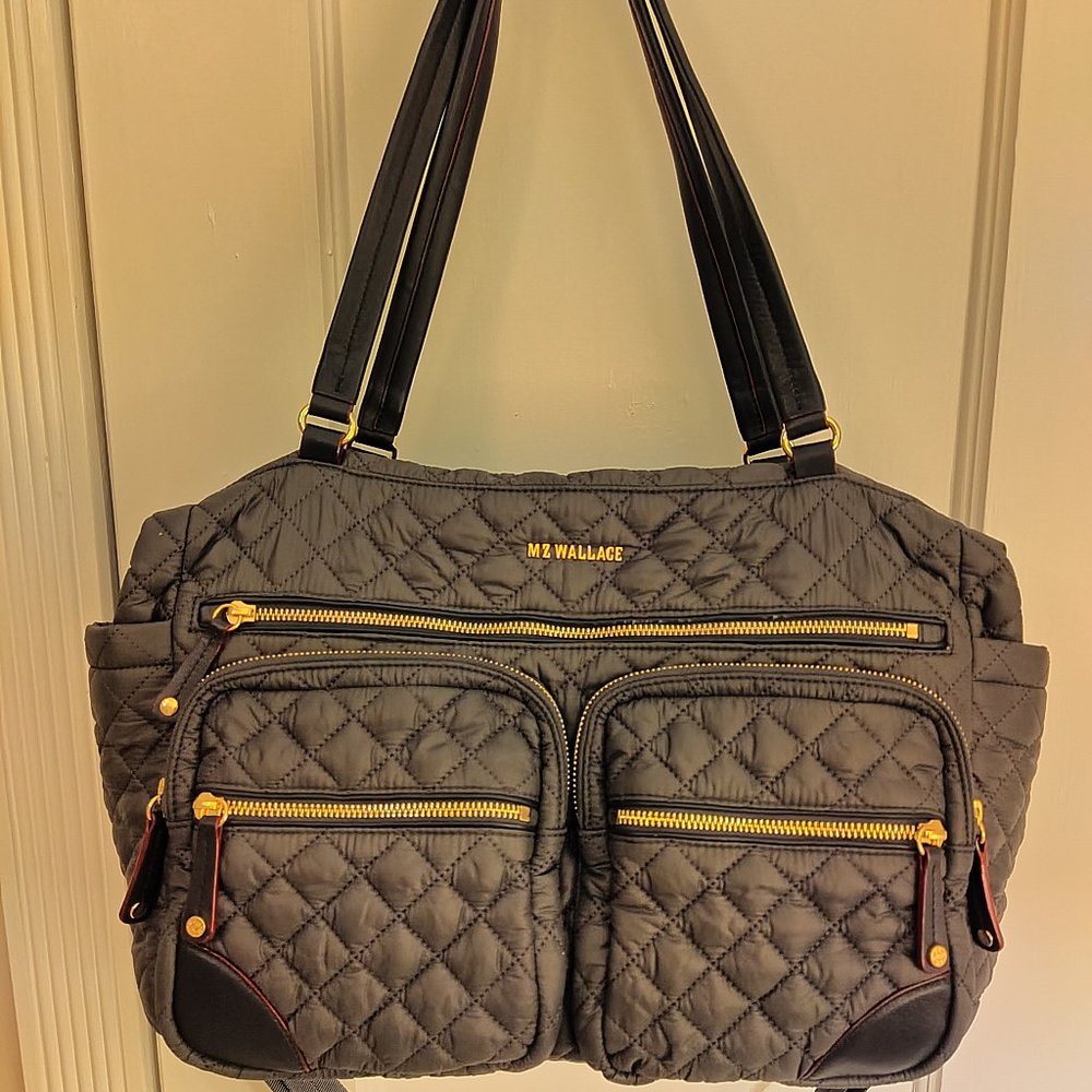 MZ Wallace Crosby Oxford Traveler Magnet Olive Grey